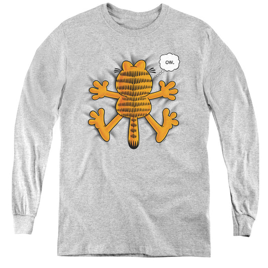 Garfield Ow Long Sleeve Kids Youth T Shirt Athletic Heather