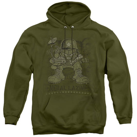 Garfield General Laziness Mens Hoodie Military Green