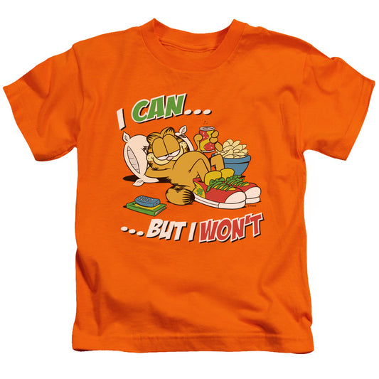 Garfield I Can... Juvenile Kids Youth T Shirt Orange