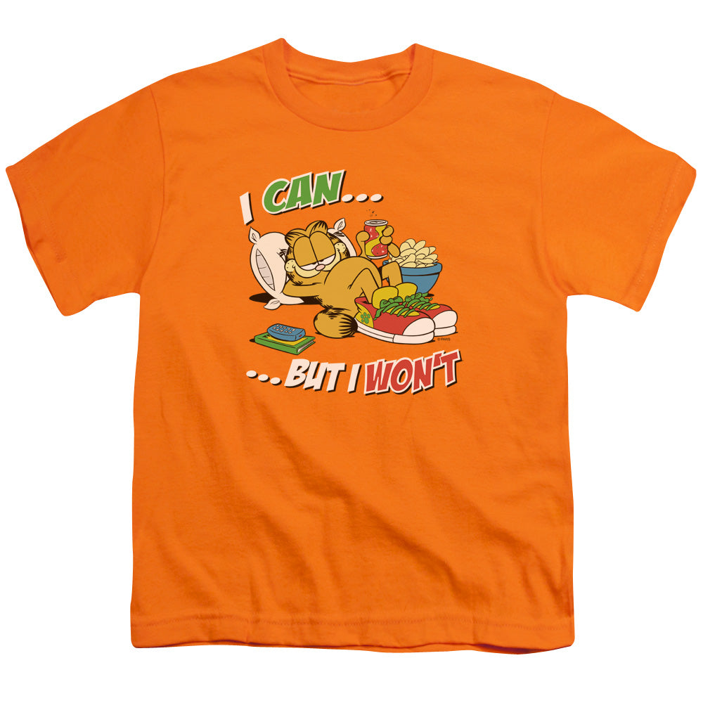 Garfield I Can... Kids Youth T Shirt Orange