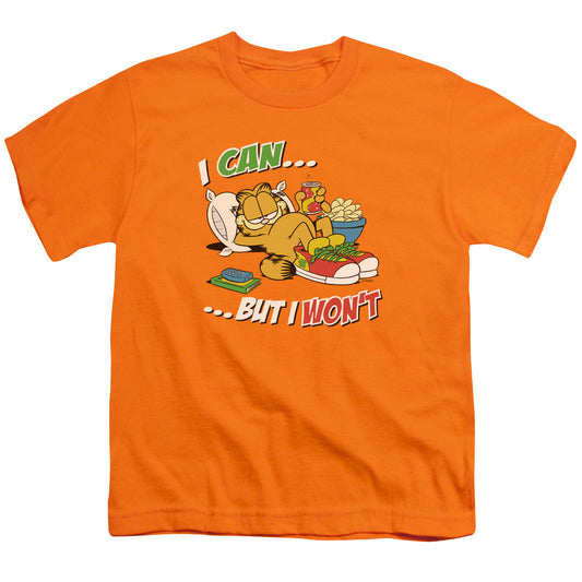 Garfield I Can... Kids Youth T Shirt Orange