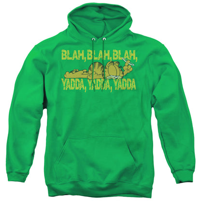 Garfield Blah Blah Blah Mens Hoodie Kelly Green
