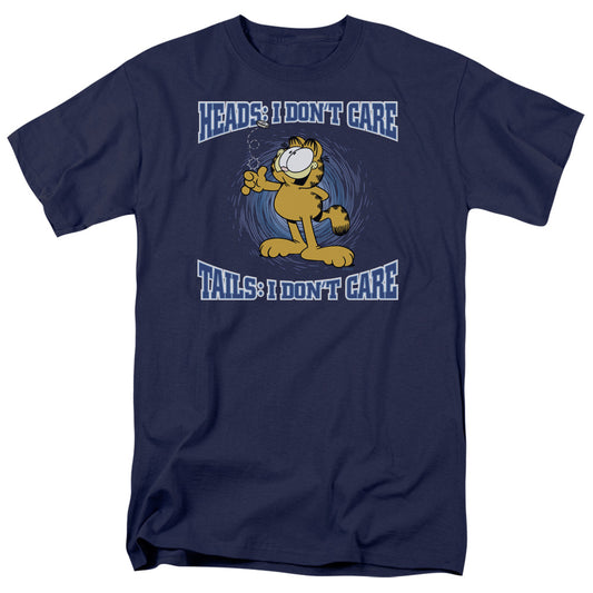 Garfield Heads or Tails Mens T Shirt Navy Blue