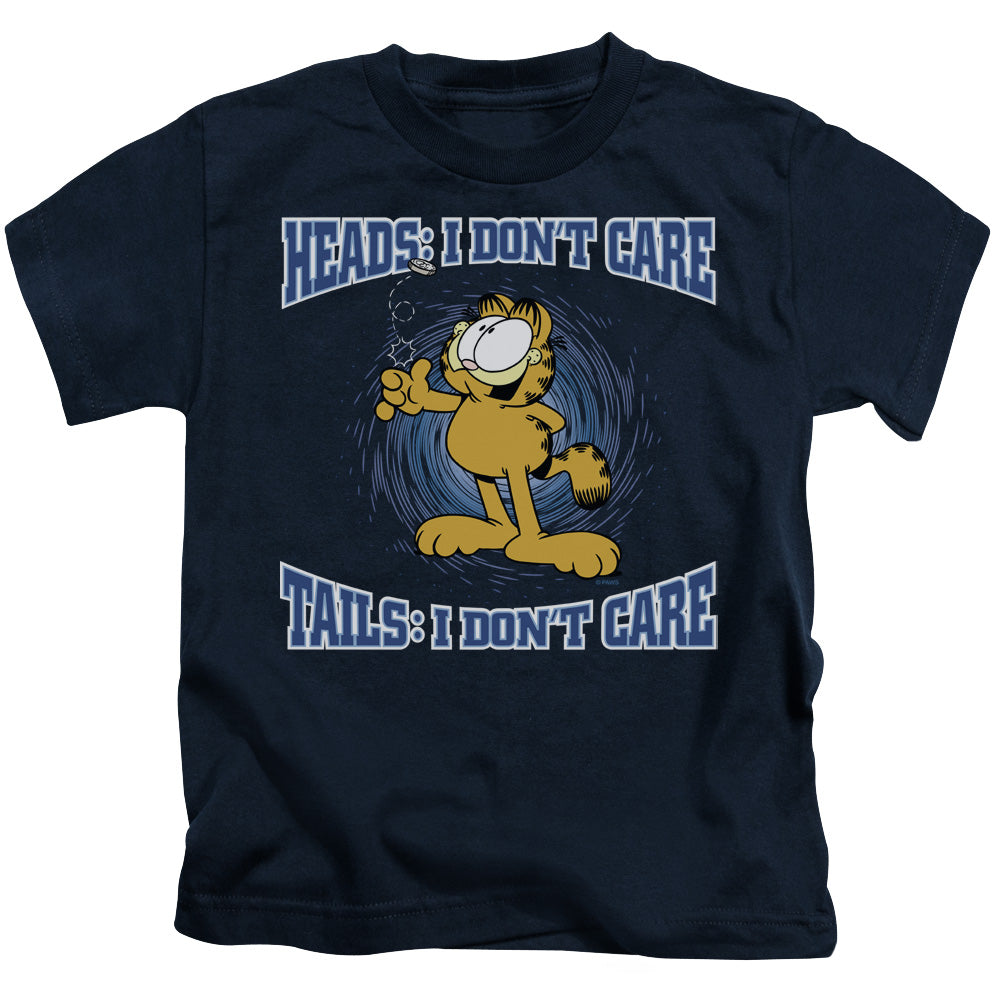Garfield Heads or Tails Juvenile Kids Youth T Shirt Navy