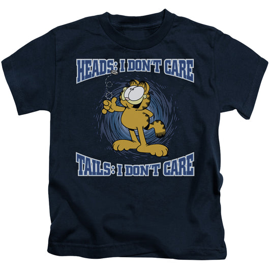 Garfield Heads or Tails Juvenile Kids Youth T Shirt Navy