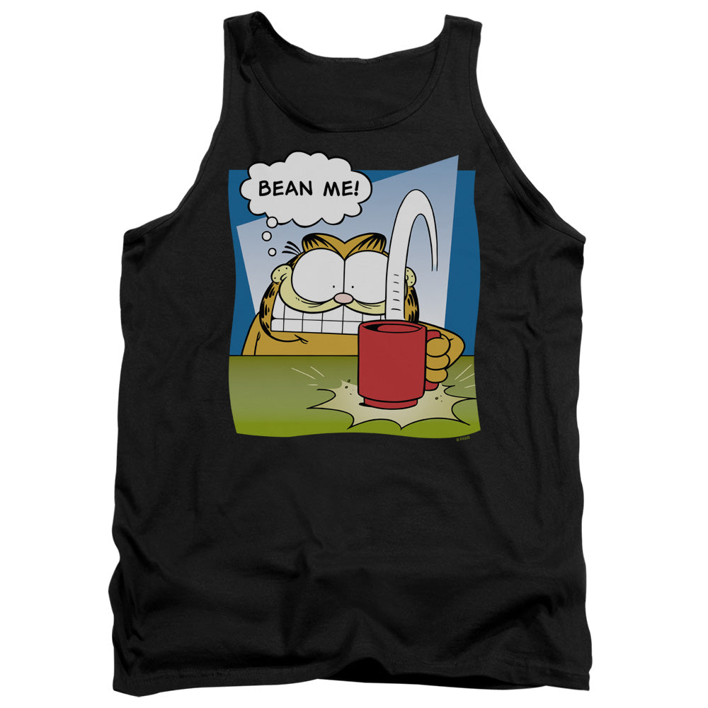 Garfield Bean Me Mens Tank Top Shirt Black
