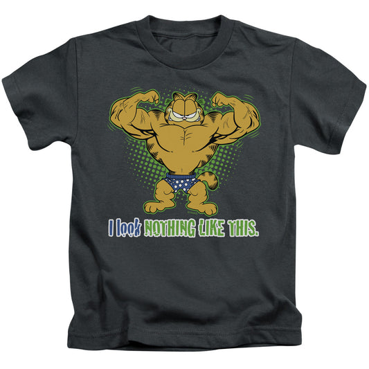 Garfield Nothing Like This Juvenile Kids Youth T Shirt Charcoal