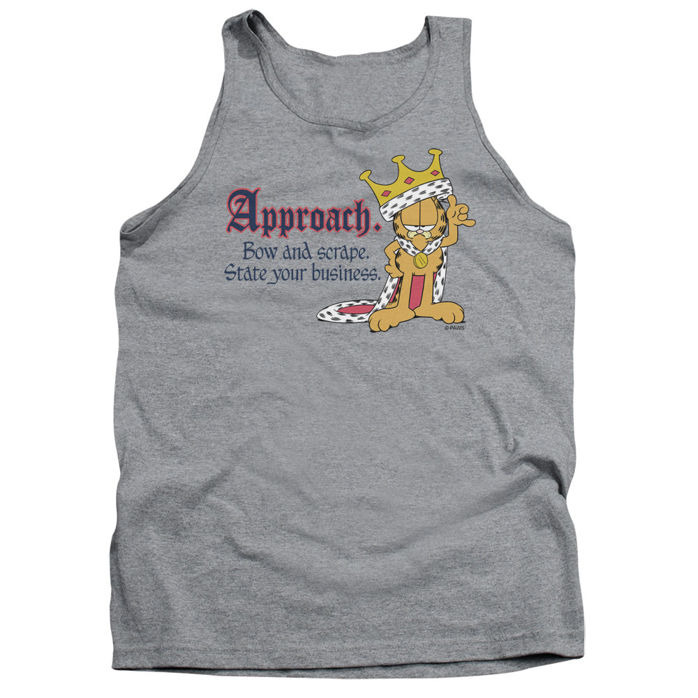 Garfield State Your Business Mens Tank Top Shirt Athletic Heather
