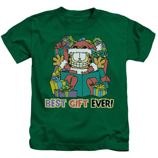 Garfield Best Gift Ever Juvenile Kids Youth T Shirt Kelly Green