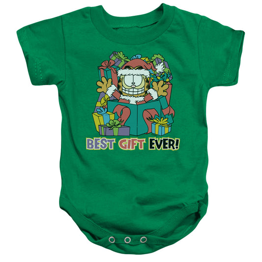 Garfield Best Gift Ever Infant Baby Snapsuit Kelly Green (18 Mos)