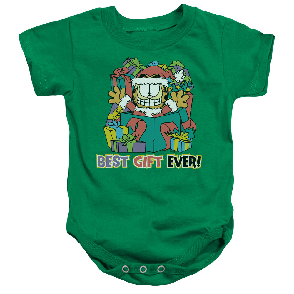 Garfield Best Gift Ever Infant Baby Snapsuit Kelly Green (12 Mos)