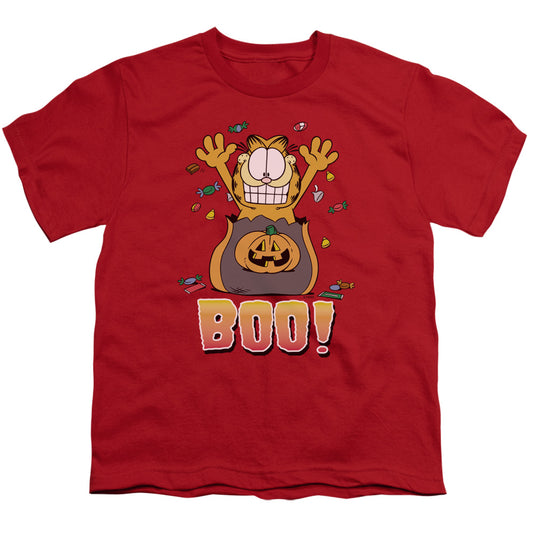 Garfield Boo! Kids Youth T Shirt Red