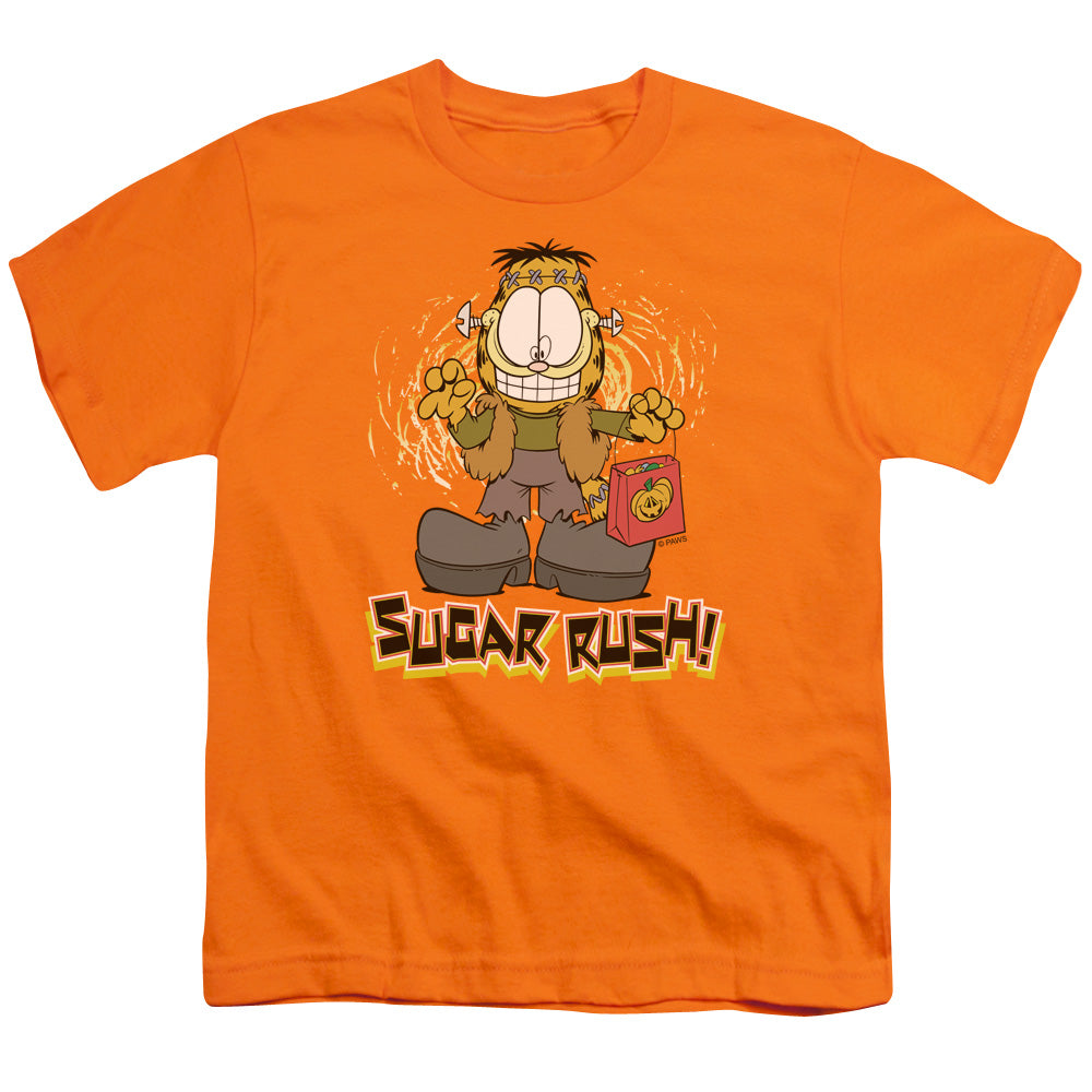 Garfield Sugar Rush Kids Youth T Shirt Orange