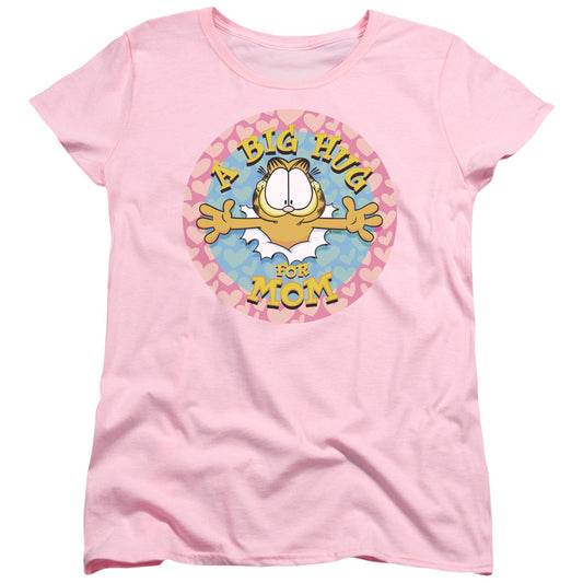 Garfield a Big Hug for Mom Womens T Shirt Pink