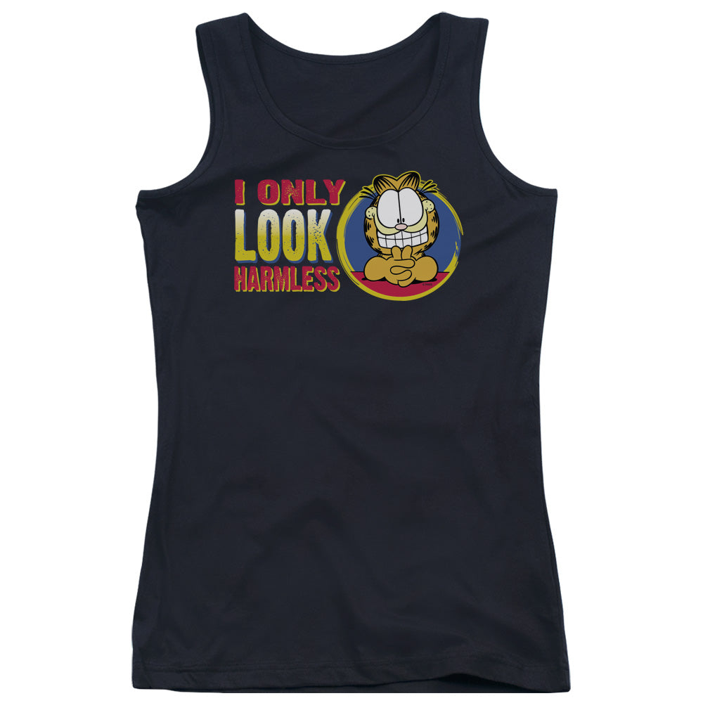 Garfield I Only Look Harmless Womens Tank Top Shirt Black