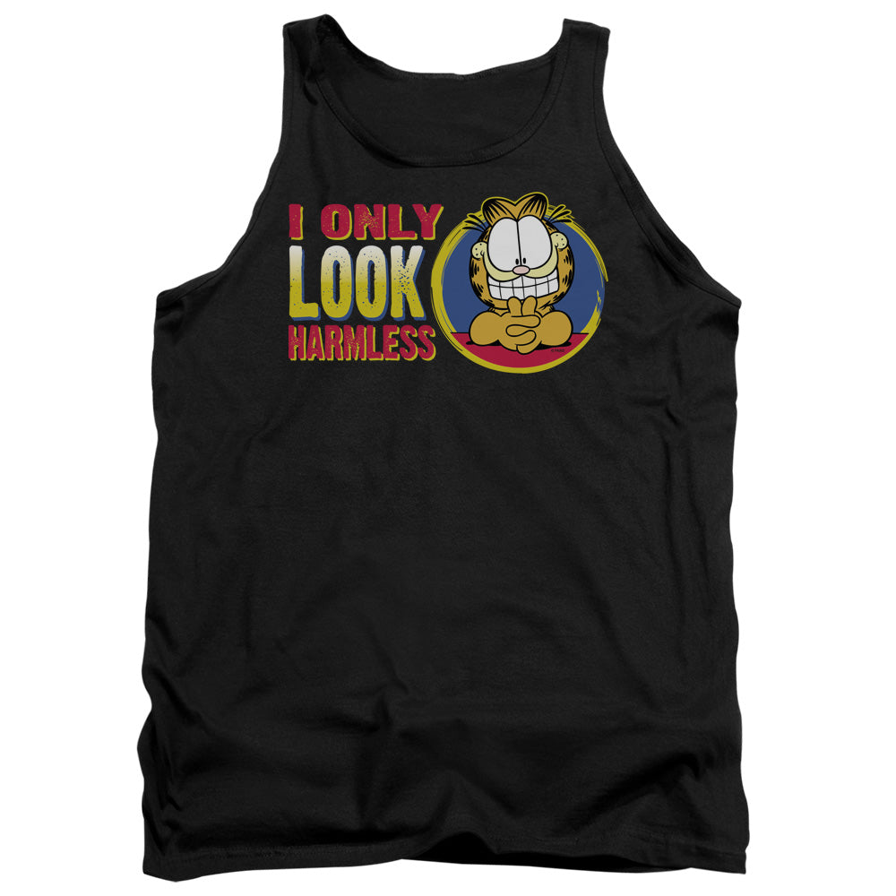 Garfield I Only Look Harmless Mens Tank Top Shirt Black