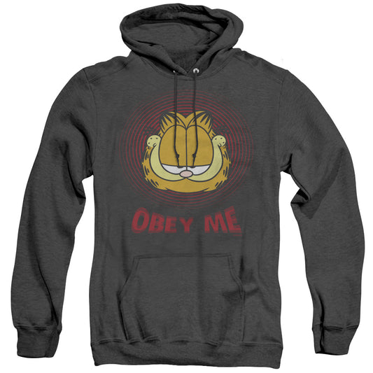 Garfield Obey Me Heather Mens Hoodie Black