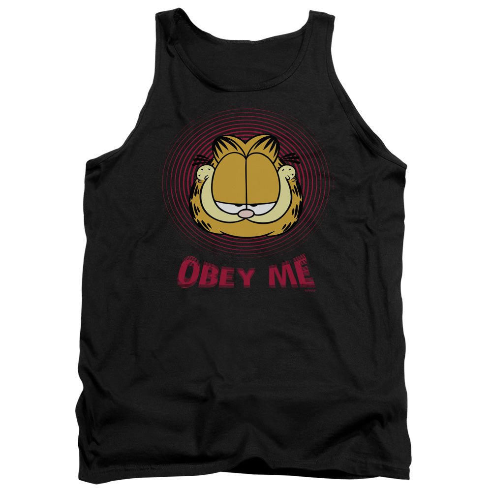 Garfield Obey Me Mens Tank Top Shirt Black