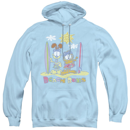 Garfield Beach Bums Mens Hoodie Light Blue