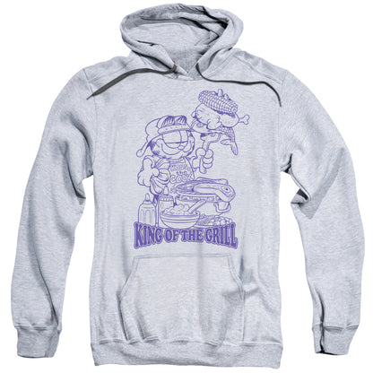 Garfield King Of The Grill Mens Hoodie Athletic Heather