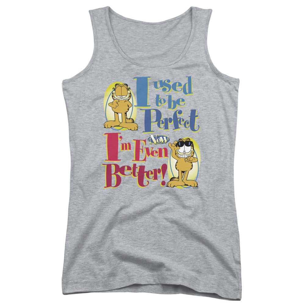 Garfield Even Better Womens Tank Top Shirt Athletic Heather