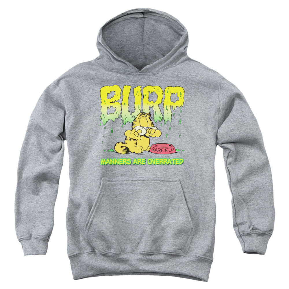 Garfield Manners Kids Youth Hoodie Heather