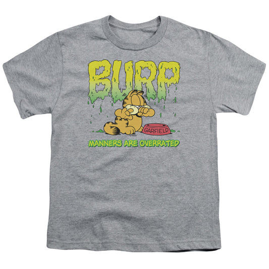Garfield Manners Kids Youth T Shirt Athletic Heather