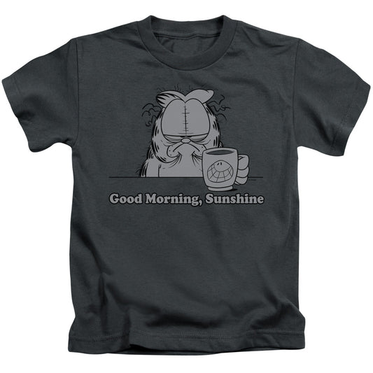 Garfield Good Morning Sunshine Juvenile Kids Youth T Shirt Charcoal
