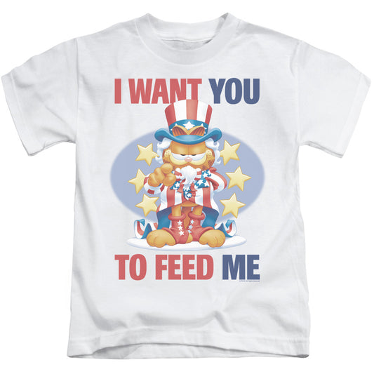 Garfield I Want You Juvenile Kids Youth T Shirt White