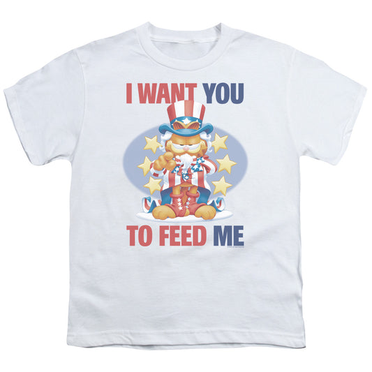 Garfield I Want You Kids Youth T Shirt White