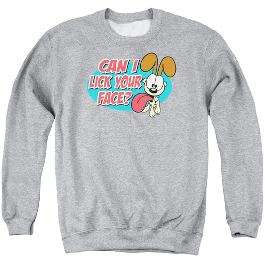 Garfield Question Mens Crewneck Sweatshirt Athletic Heather