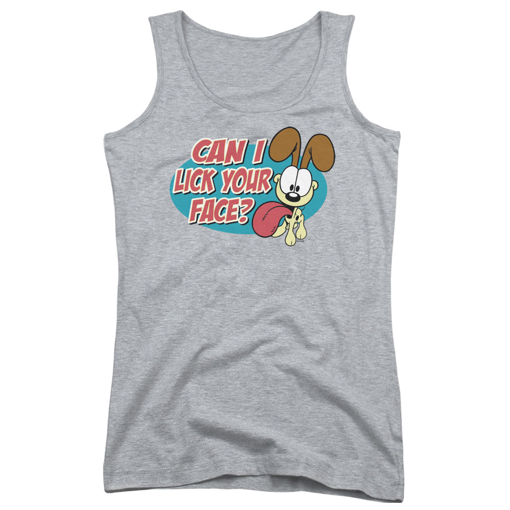 Garfield Question Womens Tank Top Shirt Athletic Heather