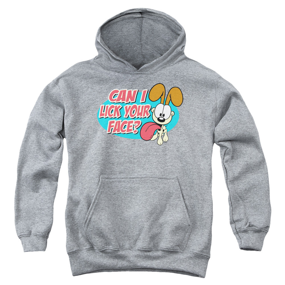 Garfield Question Kids Youth Hoodie Heather