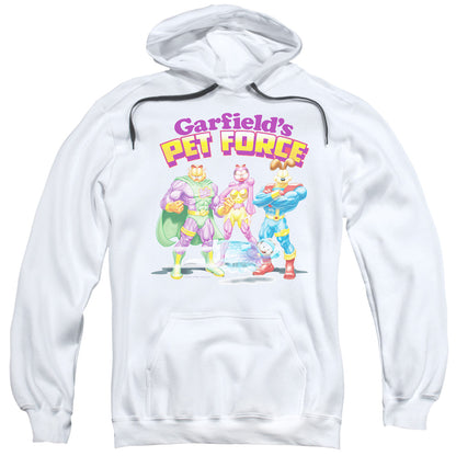 Garfield Heroes Await Mens Hoodie White