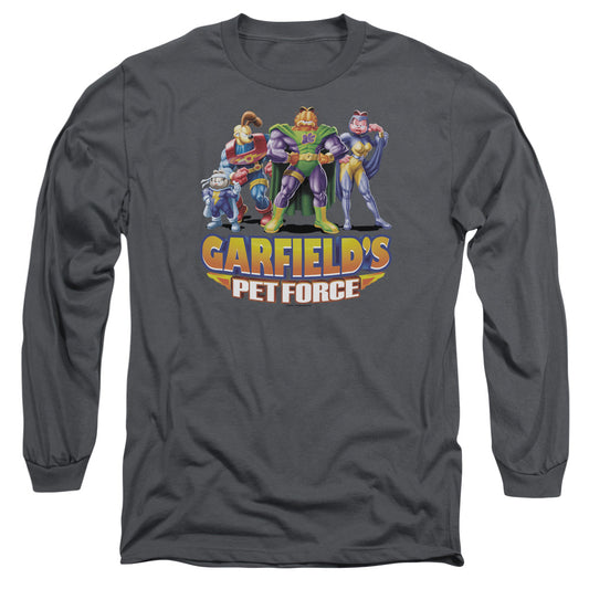 Garfield Beyond Mens Long Sleeve Shirt Charcoal Officially Licensed
