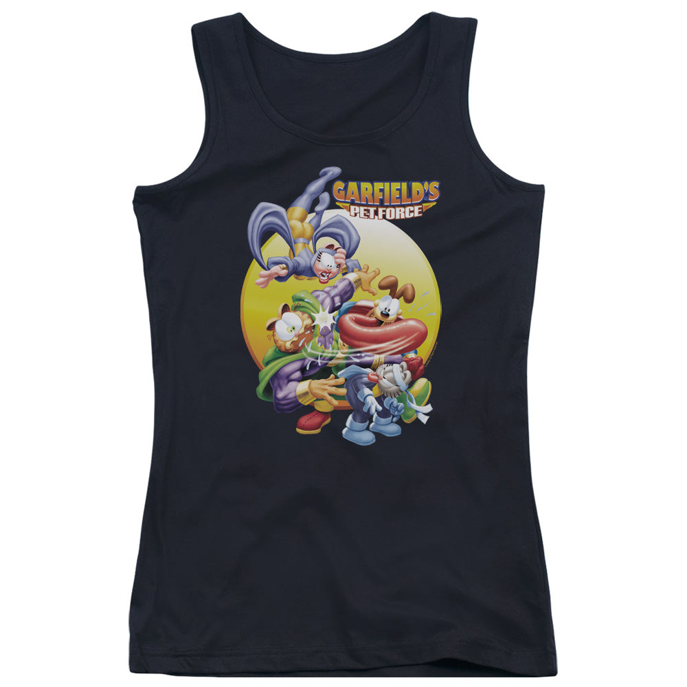 Garfield Tongue of Doom Womens Tank Top Shirt Black