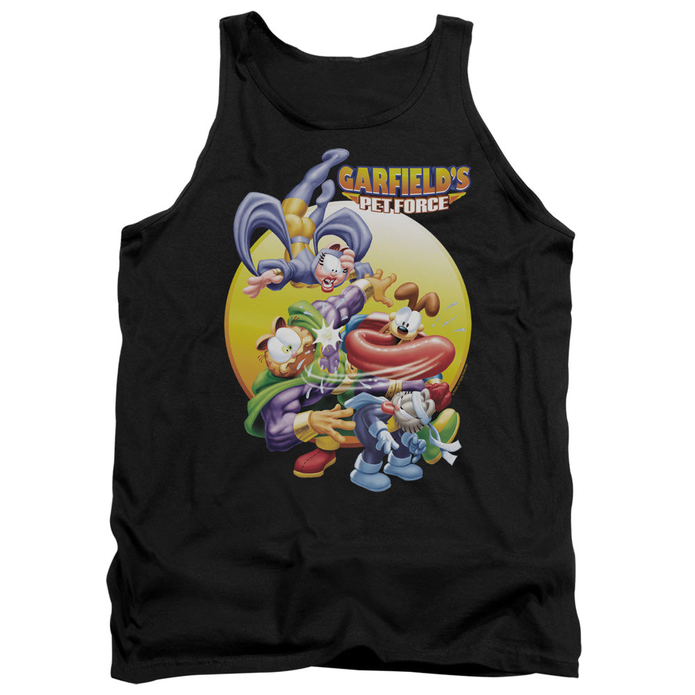 Garfield Tongue of Doom Mens Tank Top Shirt Black