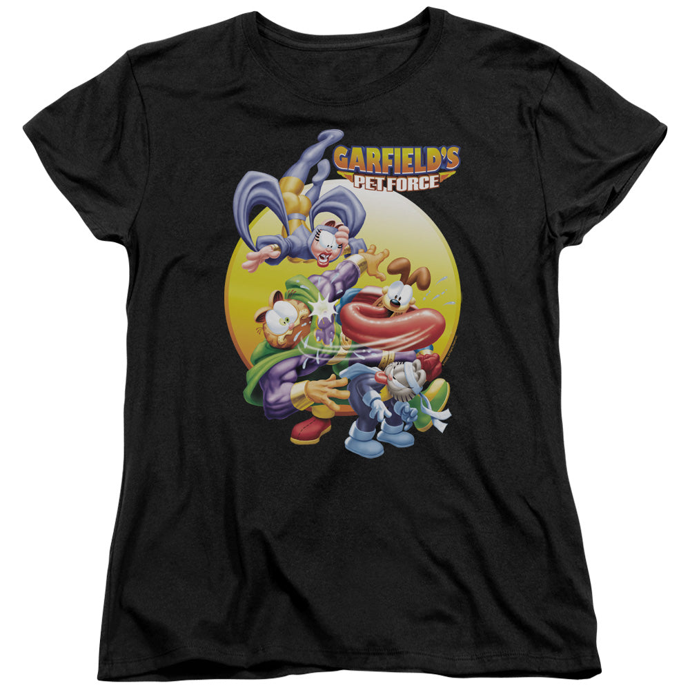 Garfield Tongue of Doom Womens T Shirt Black