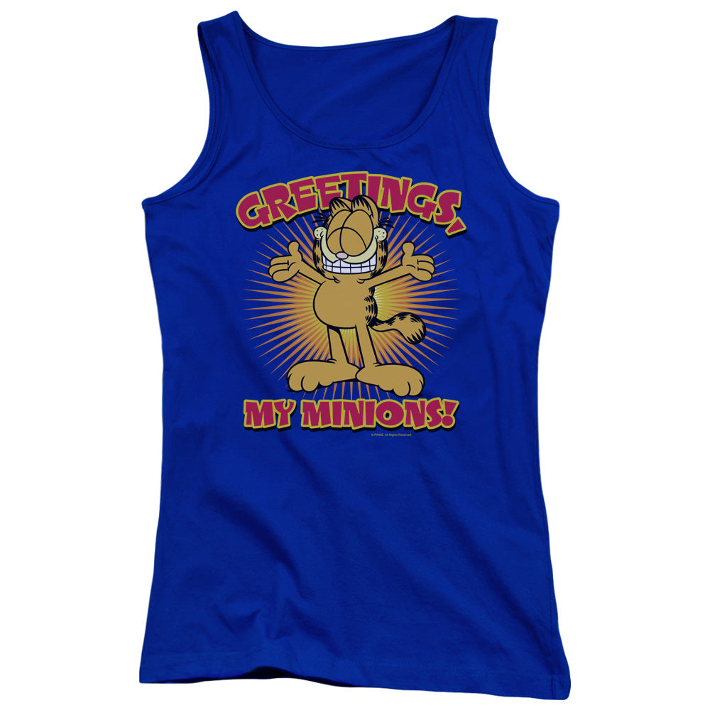 Garfield Minions Womens Tank Top Shirt Royal Blue