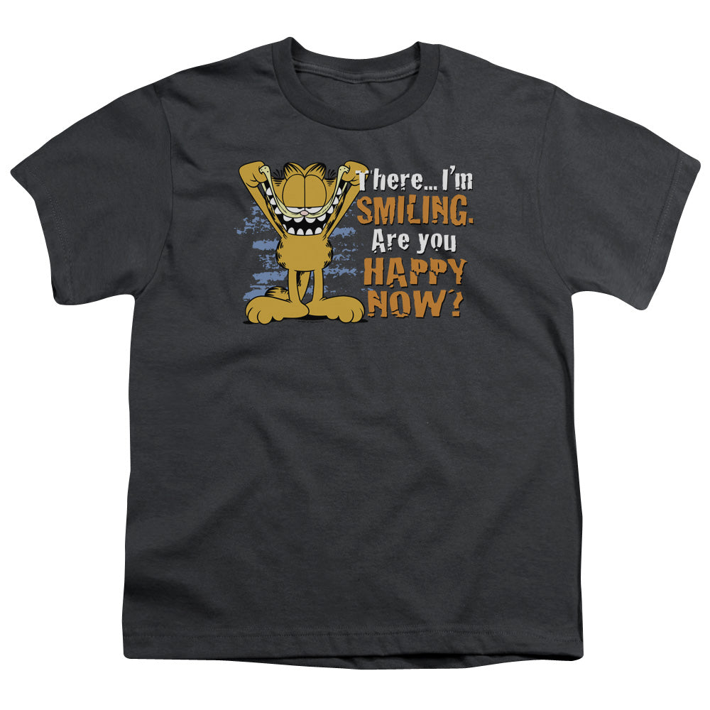 Garfield Iling Kids Youth T Shirt Charcoal