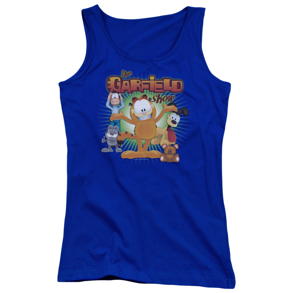 Garfield the Garfield Show Womens Tank Top Shirt Royal Blue