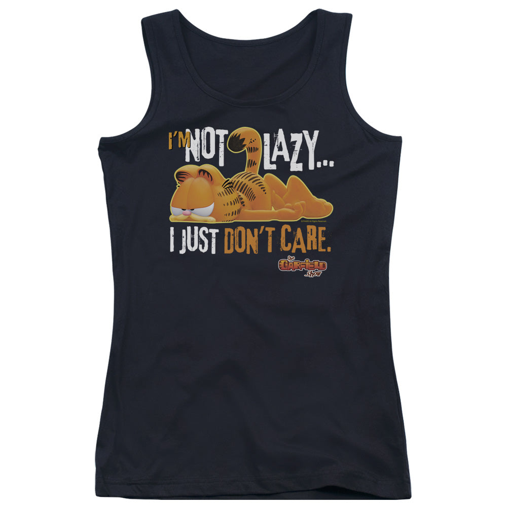 Garfield Not Lazy Womens Tank Top Shirt Black