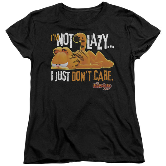 Garfield Not Lazy Womens T Shirt Black