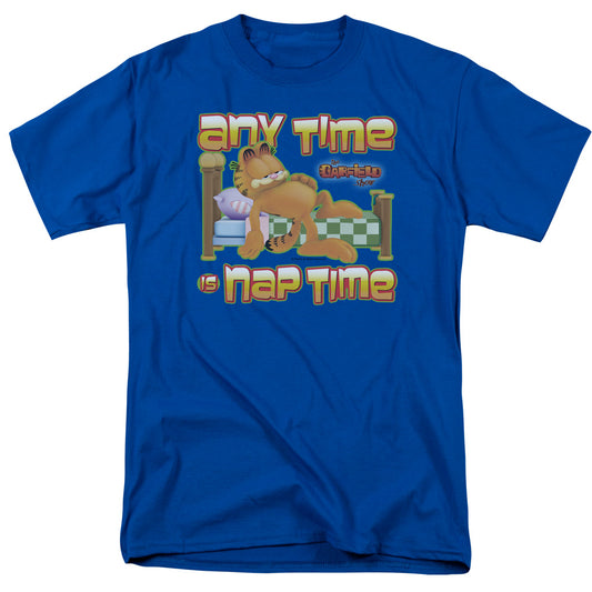 Garfield Nap Time Mens T Shirt Royal Blue