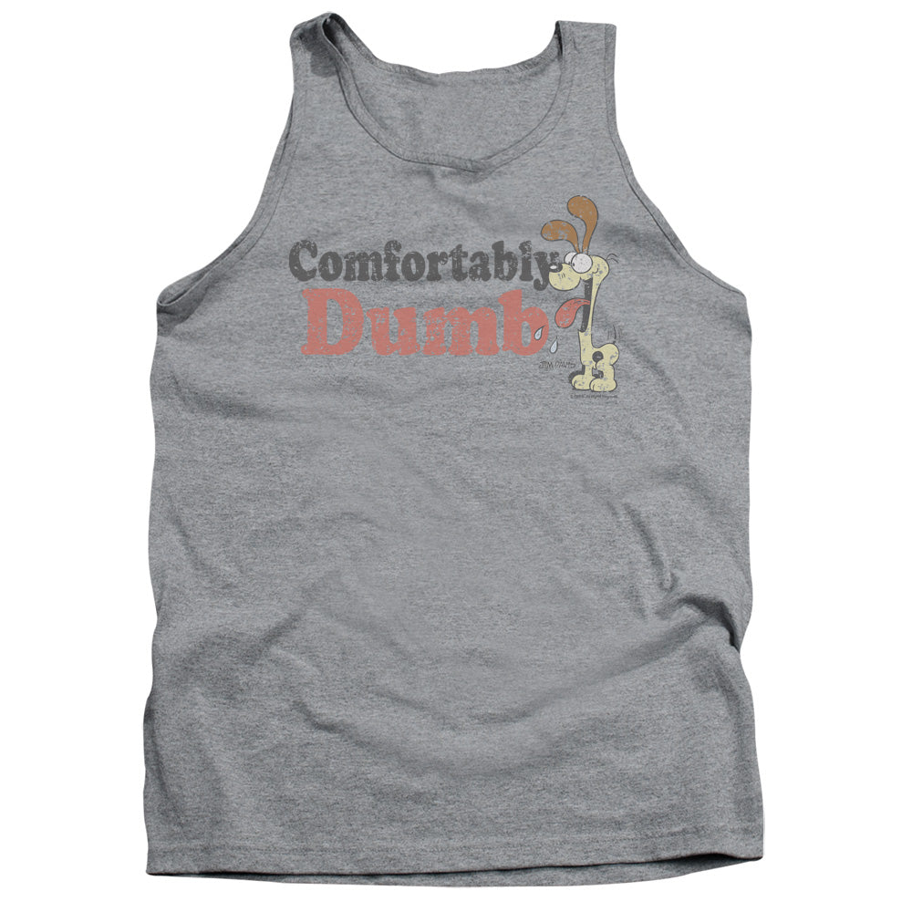 Garfield Comfortably Dumb Mens Tank Top Shirt Athletic Heather