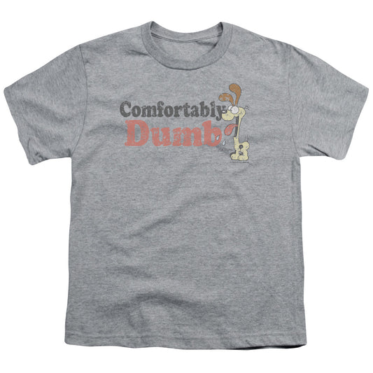 Garfield Comfortably Dumb Kids Youth T Shirt Athletic Heather