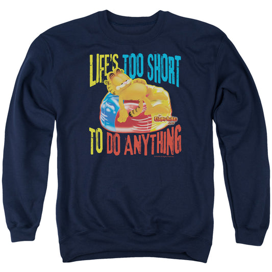 Garfield Too Short Mens Crewneck Sweatshirt Navy