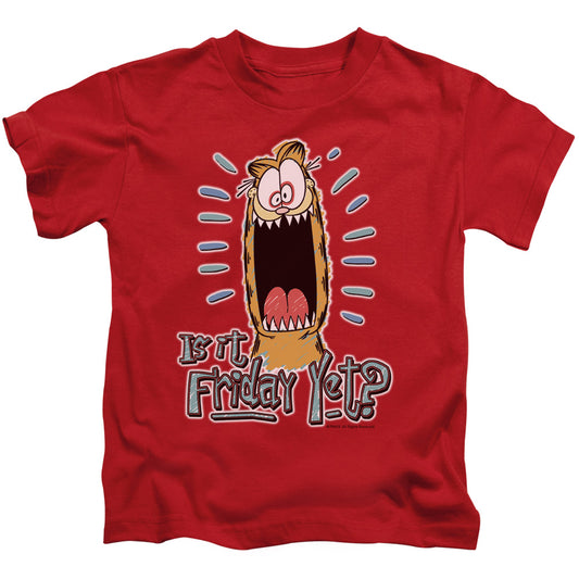 Garfield Friday Juvenile Kids Youth T Shirt Red