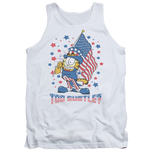 Garfield Subtle Mens Tank Top Shirt White