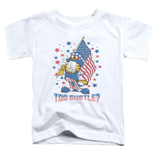 Garfield Subtle Toddler Kids Youth T Shirt White